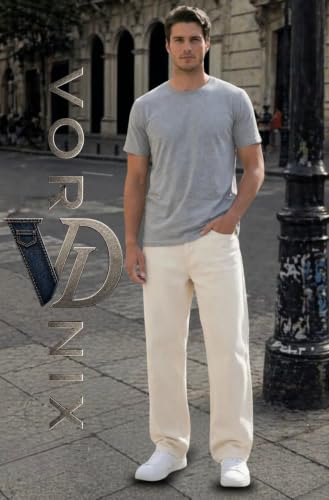 VORNIX DENIM Loose Fit Mid Rise White Jeans - Image 5