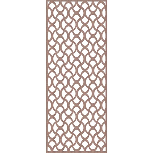 Image of Resort Decorative Pierced Fretwork Wood Wall Panels, 25 3 /8 inchW x 64 3 /8 inchH x 3 /8 inchT, Walnut