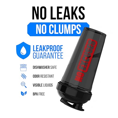 Image of VELOMIX -2 Pack- 28 oz Protein Shaker Bottles for Protein Mixes - 2x Wire Whisk | Leak Proof Shaker Cups for Protein Shakes | Protein Shaker Bottle Pack (Motivation Series)