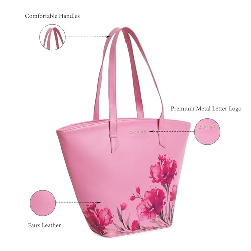 Image of Caprese Chloe Satchel Large Bag for Women|Stylish, Durable, and Spacious Interior Shoulder Bag for Work, Travel, and Everyday Use, with Multiple Compartments for Organization and Comfort
