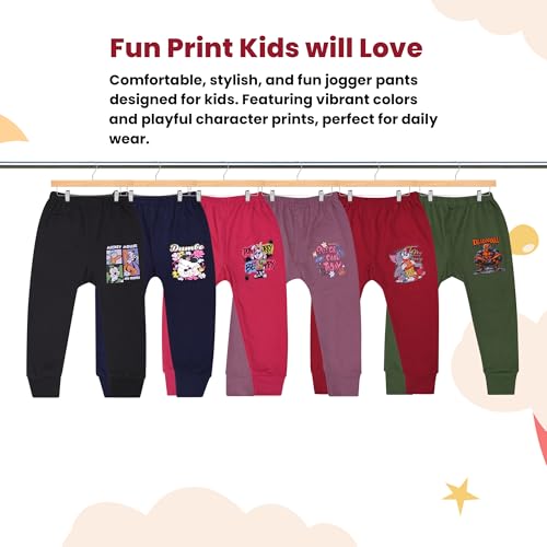 Image of Cotton Baby Boys' Pyjamas, Printed Boys and Girls Cotton Pajama Pants, Unisex Baby Pajamas, Kids Baby Track Pant (Pack of 6) (Multicolour)