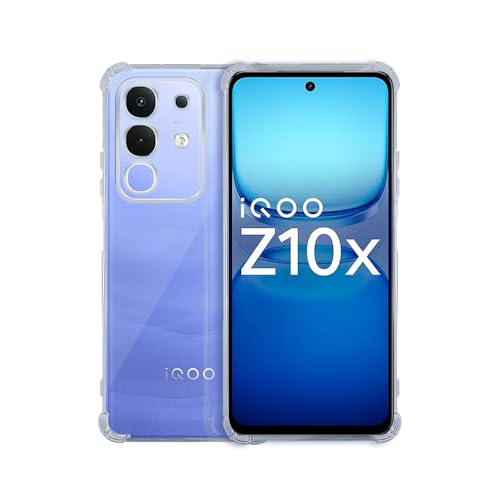 Image of 7SEVEN Back Cover for IQOO Z10X Transparent Mobile Back Case Shock Proof Design Camera Edges Protection Crystal Clear Phone Case Silicon Soft TPU and Flexible Bumper Phone Cover