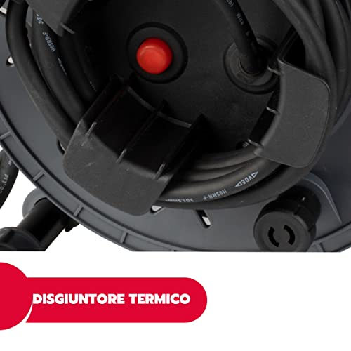 Enchufe franco-aleman con enrollacable electrico para evitar enredos 15m 6