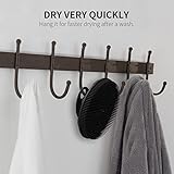 Silicone Body Scrubber, BEAUTAIL Shower Bath Scrubber, More Hygienic Than Traditional Loofah, Lather Nicely, Long Lasting, Gentle Exfoliating Brush for Women Men Baby Sensitive Skin, 1 Pack, Black - Image 5