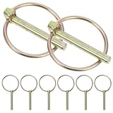 BESPORTBLE 8 Stück Bolzenset mit Ring Verzinkte Sicherungsstifte M6 für Anhänger Lkw Rasenmäher Federbelastet Korrosionsbeständig Vielseitig Einsetzbar