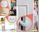 8pk - Finger Pinch Guard - 4pk. Baby Proofing Doors Made Easy with Soft Yet Durable Foam Door Stopper. Prevents Finger Pinch Injuries, Slamming Doors, and Child or Pet from, Child Safety Cabinet Lock