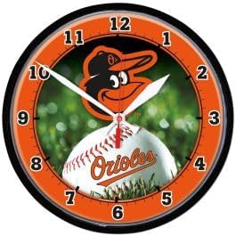 Wincraft MLB 2934014 Baltimore Orioles Round Wall Clock, 12.75"