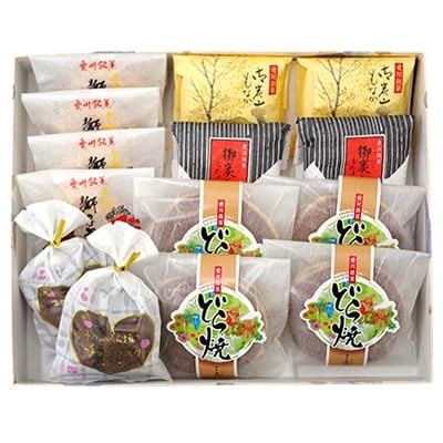 4点セット(御炭山最中・獅子舞・どら焼き・チョコラスク)