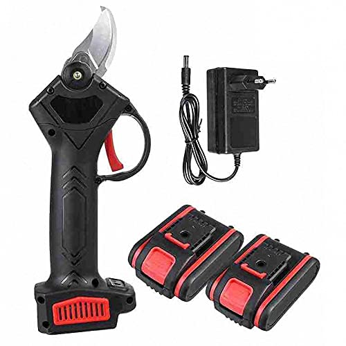 FMHCTB Tijeras De Podar Eléctricas Inalámbricas Profesionales, Podadora De Ramas De Árboles con Batería De Litio De 2 Ah Recargable, 2 Piezas, Diámetro De Corte De 30 Mm, (2)