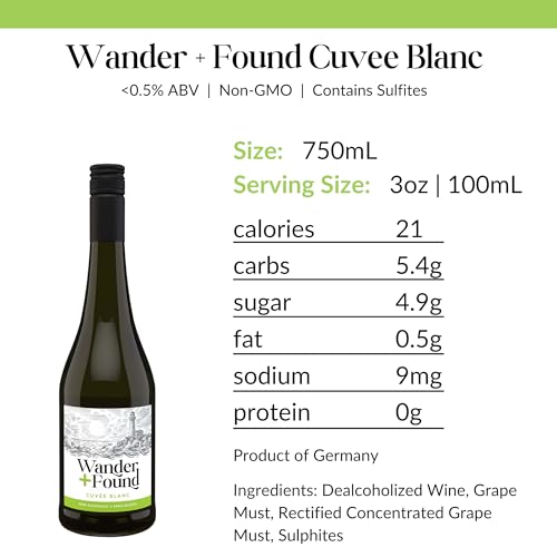 Wander + Found Non-Alcoholic Wine, Cuvee Blanc