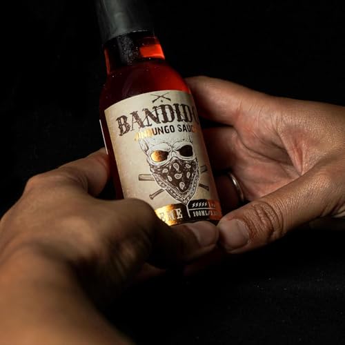 Scharfe Jindungo Bandido Sauce - 100-ml-Flasche - Sauce mit angolanischen Wurzeln - Hergestellt aus Jindungo-Paprika, Sonnenblumenöl und Zitrone - Gourmet-Produkt aus Portugal