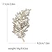 Rhinestone Leaf Brooches Pin Sparkling Leaf Lapel Pins Fashion Crystal Delicate Feather Brooches Big Large Leaf Brooches Clothing Bags Hats Jewelry for Men and Women (White)