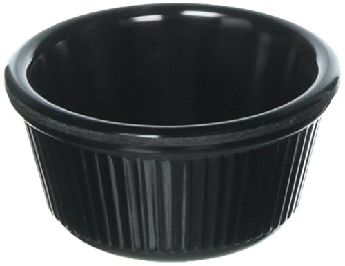 Winco Fluted Ramekins, 3-Ounce, Black, 12-Pieces