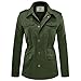 Produktbild WenVen Damen Übergangsjacke Revers Windbreaker Grün Large