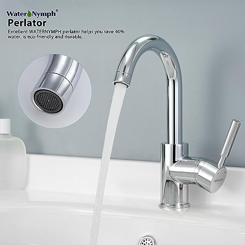 Robinet de lavabo pivotant 360 mitigeur en laiton chromé salle de bain - 4