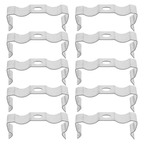 Toddmomy 20 Clips de Fijación para Lámparas LED T8 de Acero Manganeso, Soporte Metálico Resistente para Montaje de Tubos Fluorescentes, Instalación Rápida para Uso Industrial y Comercial