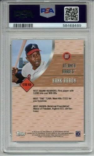 2017 BOWMAN'S BEST #HA 1997 BEST CUTS HANK AARON BASEBALL CARD PSA 9 MINT RARE POP 1