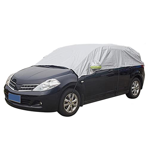 Half Car Cover Car Windshield Sunshade Cover UV Protection Shield Car Top Cover Mirror Cover Breathable Waterproof Solar Protection for All Season Universal Fit