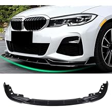KHK Front Bumper Lip Spoiler for BMW 3 Series G20 M-Sport Bumper M340i 330i 2019-2022,Carbon Fiber Look ABS Air Dam Front Splitter Body Kit Accessories