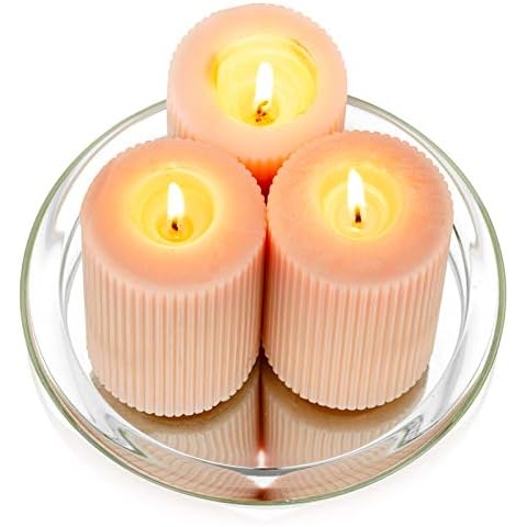 Nuptio Portavelas Vidrio Bandeja para Velas Cover