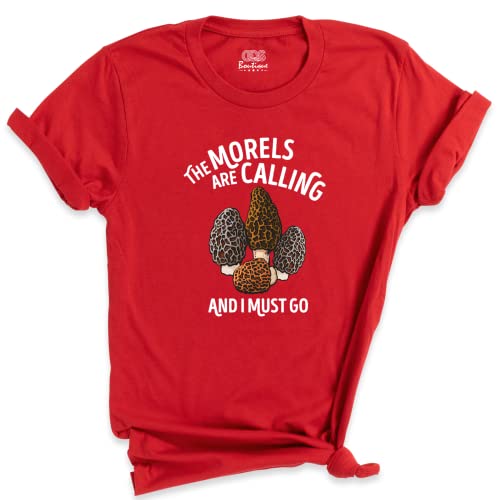 Morels Mushroom Shirt, Vintage Botanical T-Shirt, Funny Cottagecore Graphic Tee, Goblincore Morchella Outfit, Saying Mycology Aesthetic Shirt, Gardening Mushroom Hunting Lovers Gift #TOP4
