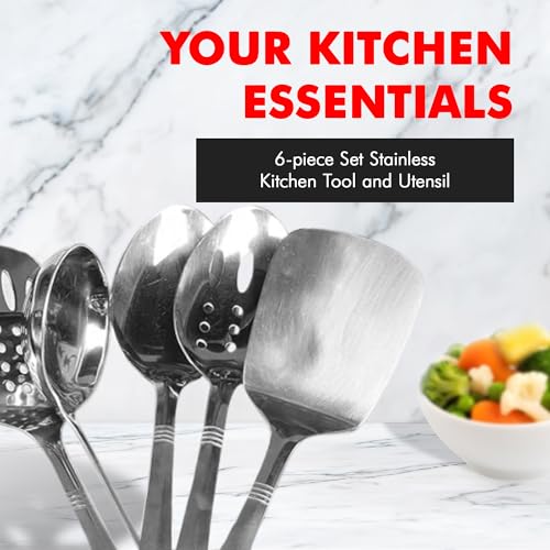 Chef Craft Select Kitchen Tool and Utensil Set, 6 Piece Set, Stainless Steel by Chef Craft - Image 2