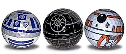 BB8 Death Star R2D2 Golf Ball 3 Pack -