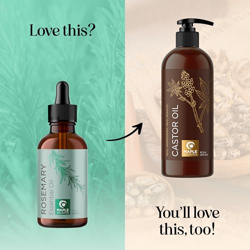 Image of Pure Rosemary Oil for Hair Care - Volumizing Aromatherapy Rosemary Essential Oil for Diffuser Plus Hair Skin and Nail Care - Nourishing Rosemary Hair Oil for Enhanced Shine and Dry Scalp Care (2oz)
