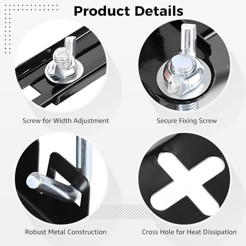 Kit de bandeja de sujeción de batería de metal con soporte ajustable universal para coche 3
