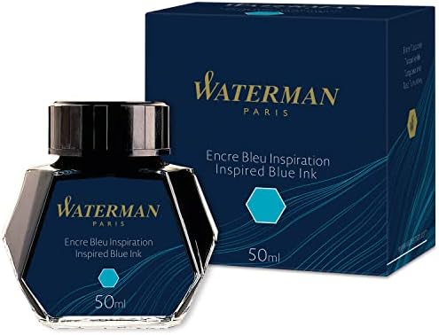 Waterman Fountain Pen Ink, Inspired Blue, 50ml Bottle