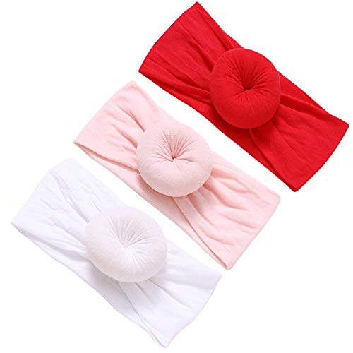 COUXILY bebé-niñas diademas de algodón suave arco anudada Hairband Headwrap Elastic Bow Turbante aros de pelo para niños bebés Set de regalo para niños (A02)