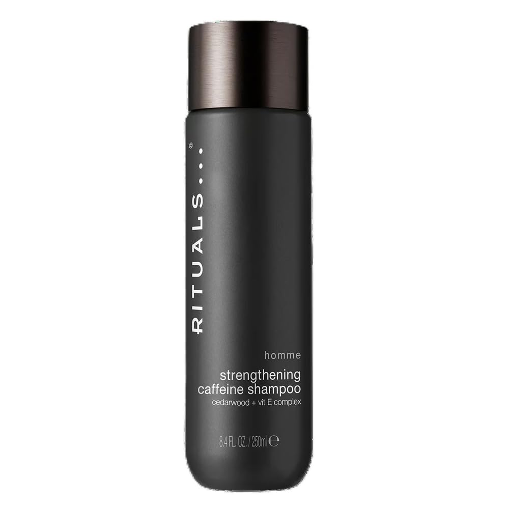 RITUALS Homme Strengthening Caffeine Shampoo 250 Ml per tutti i tipi di capelli, per detergere e nutrire i capelli, 250 ml, cod. 1246-63063