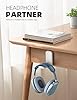 Lamicall Headphone Hanger Holder Desk - Adhesive Headphone Hook Mount, Gaming Headset Hanger Under Desk, Magnetic Foldable Earphone Clip Clamp Stand for Beats, HyperX, etc - White #1