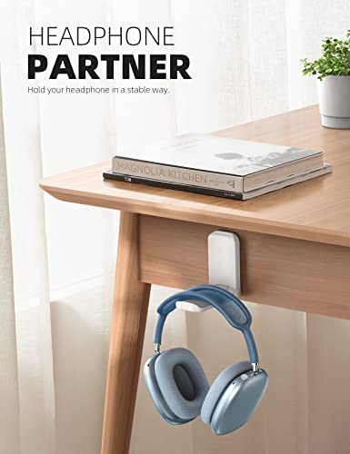 image for Lamicall Headphone Stand, Sticky Headset Hanger - Adhesive Headphone H