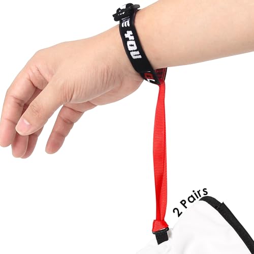 XMJY 4 Pcs Adjustable Ski Glove Leash - Ski Glove Wrist Straps with Buckle, Unisex Glove Straps for...