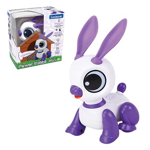 Lexibook, Power Rabbit® Mini, Mon Petit Robot Lapin, Robot Lapin avec Sons, Musique, Effets Lumineux, répétition de Voix et réaction aux Sons, Jouet pour...