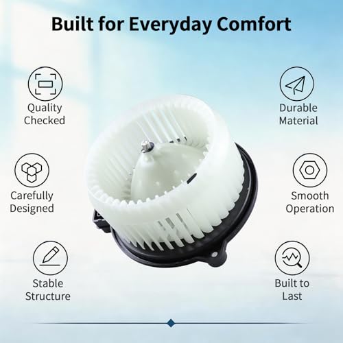 Image of HVAC Blower Motor with Fan - Compatible with Fit 2009-2014 - Front AC Heater Fan Assembly - Part Number 700247 79310TF0G01