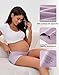 INNERSY Women's Maternity Underwear Cotton Under the Bump Pregnancy Postpartum Boyshorts Panties 4-Pack(Lavender,Large)