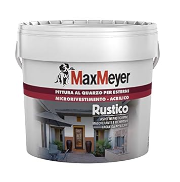 MaxMeyer Pittura per esterni Quarzo Rustico BIANCO 2,5 L
