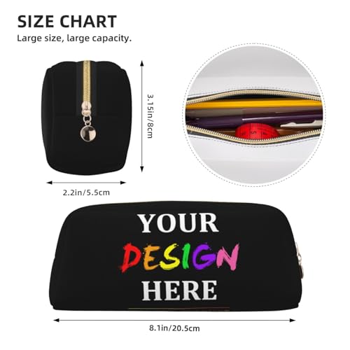 Image of Custom Letter Pencil Case for Kids with Name Photo Image, Personalized Pencil Box for Women Men, Pen Pouch Organizer School Supplies for Teen Students