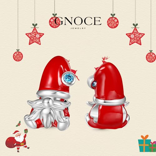 Image of GNOCE Christmas Charm Silver Plated & Sterling Silver Bracelet Gift
