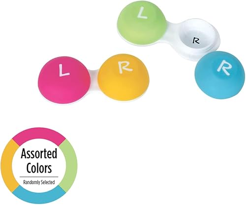 Miniatura 4 de Flents Funda para lentes de contacto, agarre suave para lentes duros o suaves, letras grandes para una fácil identificación, tamaño de viaje