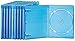 Produktbild PEARL Leere Blu-Ray-Hüllen: Blu-ray Slim-Soft-Hüllen blau-transparent im 10er-Pack für je 1 Disc (Bluray Hülle, Bluray Case, CD Leerhüllen)