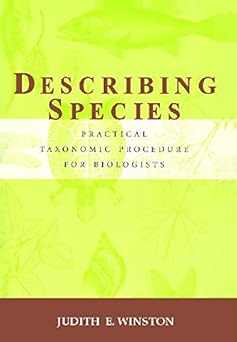 Describing Species: Practical Taxonomic Procedure for Biologists book cover