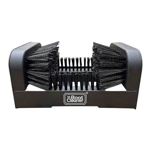 Heavy Duty Boot Brush Cleaner Outdoor Floor Mount or Portable Commercial Boot Scraper/Scrubber with Hardware, Plastic