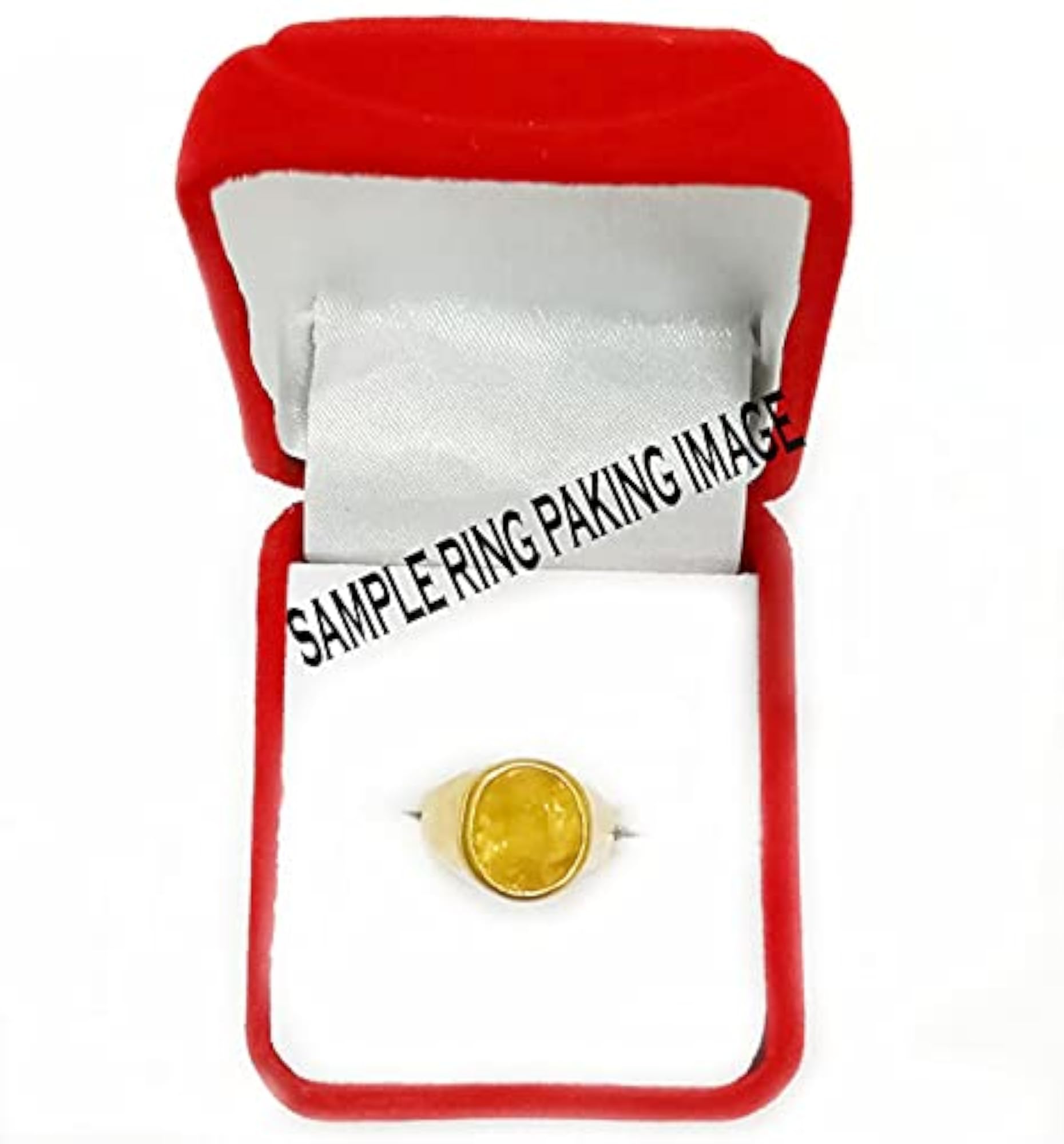 Certified Natural Yellow Citrine Panchdhatu Ring for Astrology