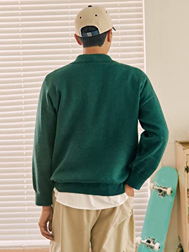 Sweaters For Women - Men 1Pc Argyle Pattern Drop Shoulder Sweater (Color : Green, Size : X-Large) #TOP1