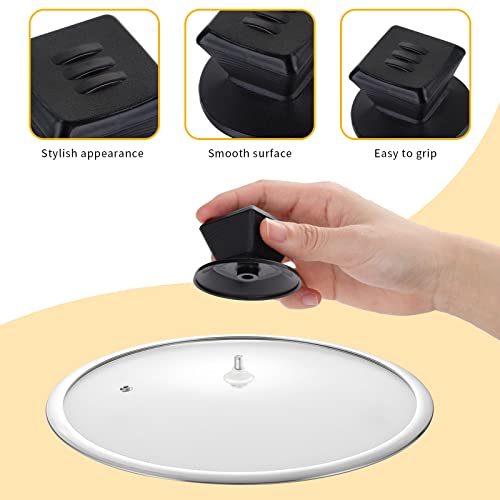 Ocr Pot Lid Replacement Knobs, Glass Lid Handles Kitchen Cookware Universal Replacement Pan Lid Holding Knobs, Plastic Handgrip With Screw (2) #TOP2