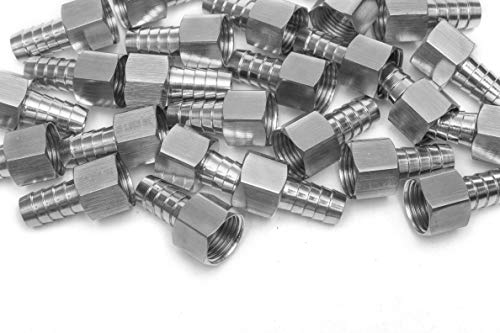 LTWFITTING Bar Production Stainless Steel 316 Barb Fitting Coupler 1/2