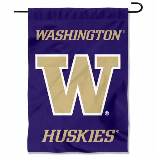 College Flags & Banners Co. Washington UW Huskies Wordmark Garden Banner Flag